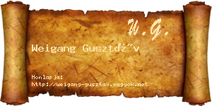 Weigang Gusztáv névjegykártya