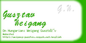 gusztav weigang business card